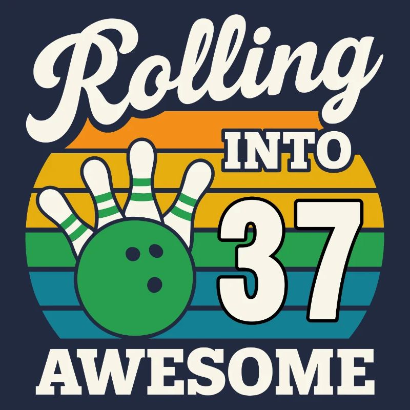 Bowling 37th Birthday Celebration Graphic