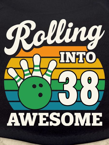 Bowling 38th Birthday Celebration Graphic
