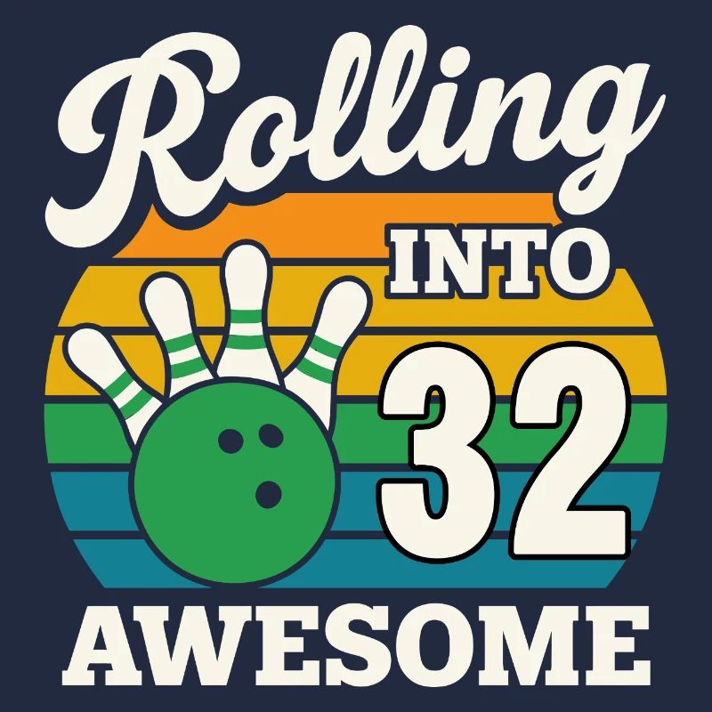 Retro Bowling 32e anniversaire Design