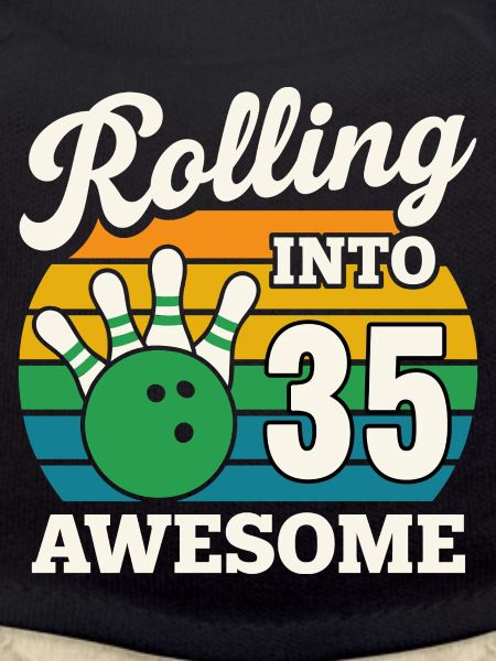 Retro Bowling 35th Birthday Design