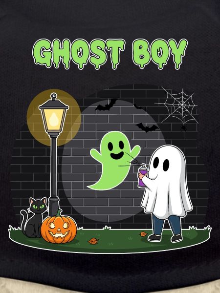 Ghost Boy Halloween Scene