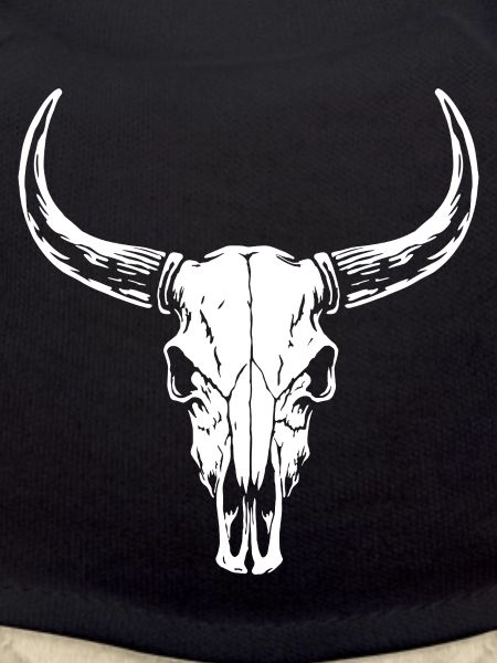 Bull Skull Silhouette - Western Style