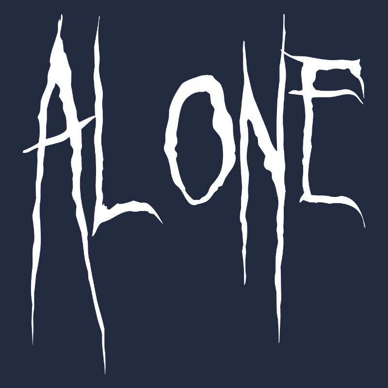 Alone Jagged Typography