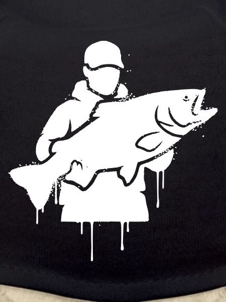Angler pride: Classic fisherman silhouette