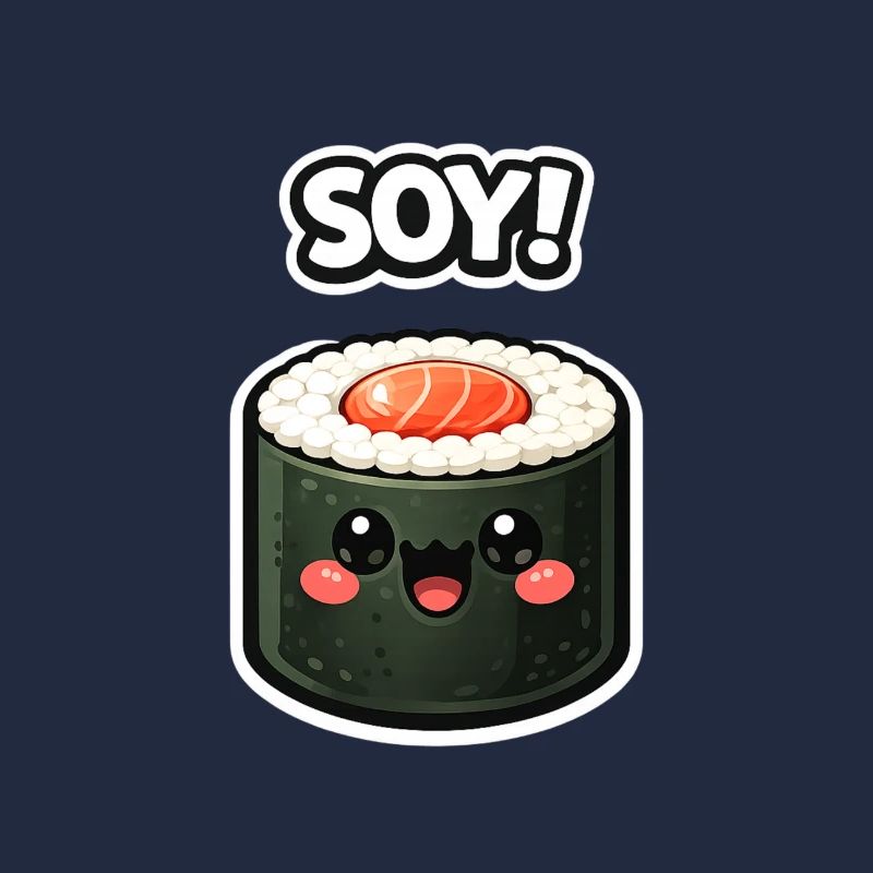 Kawaii Sushi Roll Soy Sticker