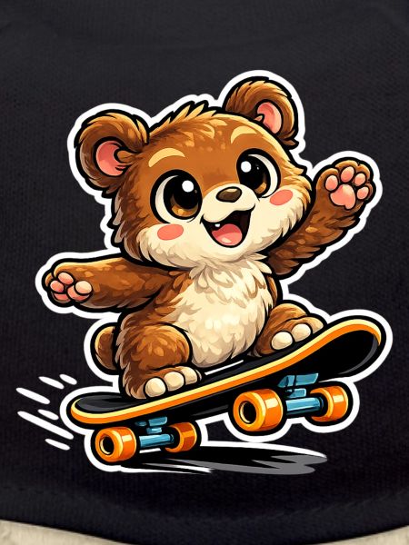 Cuddly Bear Skateboard Adventure