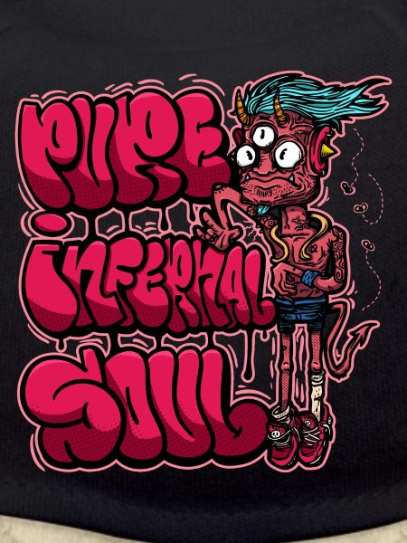 Neon Pink Graffiti Monster