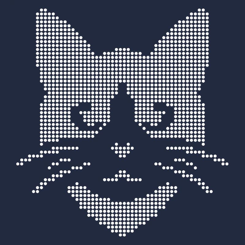 Visage de chat en demi-teinte