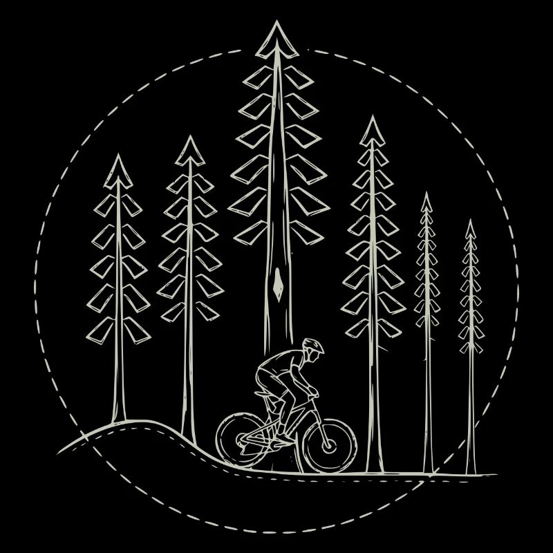 Radfahrer in der Natur