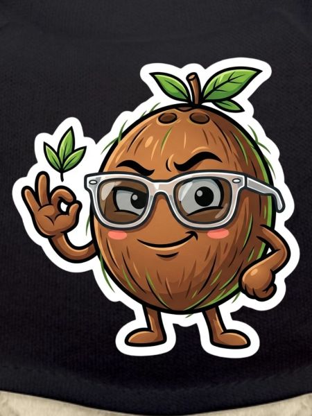 Coconut Nerd with Glasses