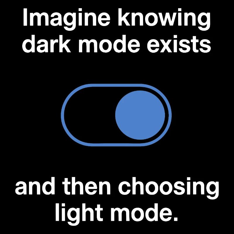 Dark Mode Exists Programmer IT Nerd Coder Office