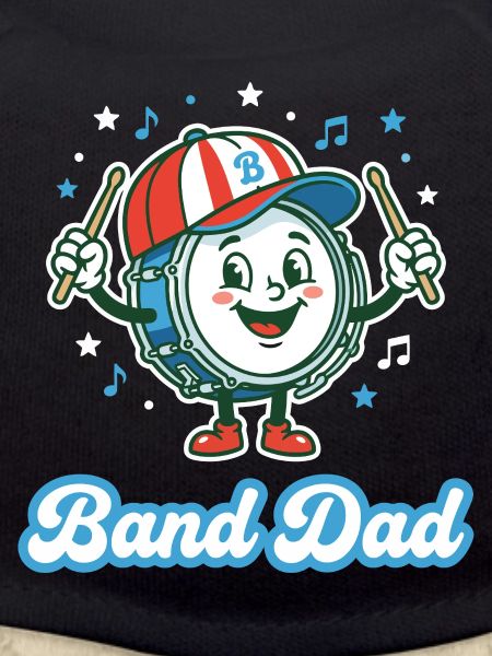 Band Dad Drummer Cartoon