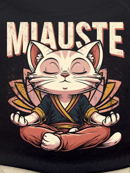 Yoga Cat Meow Namaste Meditation