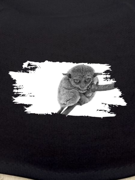 Tarsier Affe grumpy