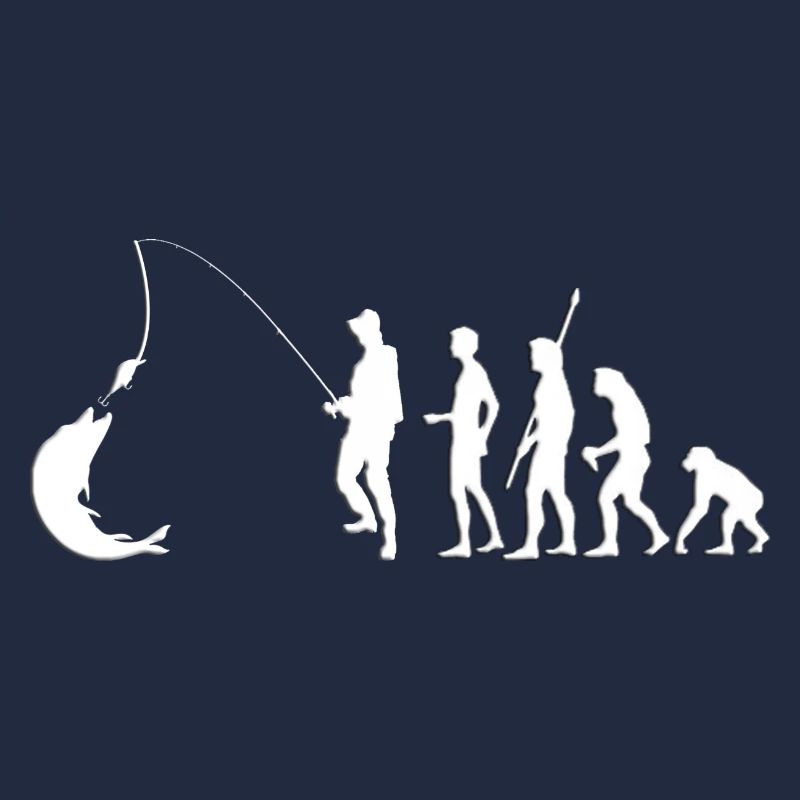 Fishing Evolution from monkey to angler