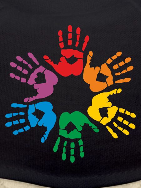 Rainbow hands