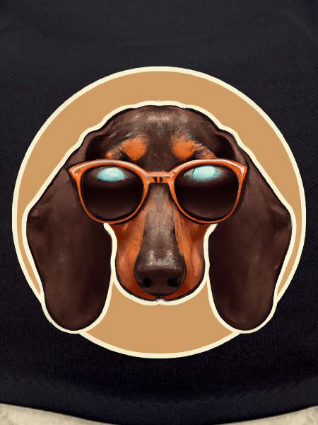 Retro Dachshund dog lovers