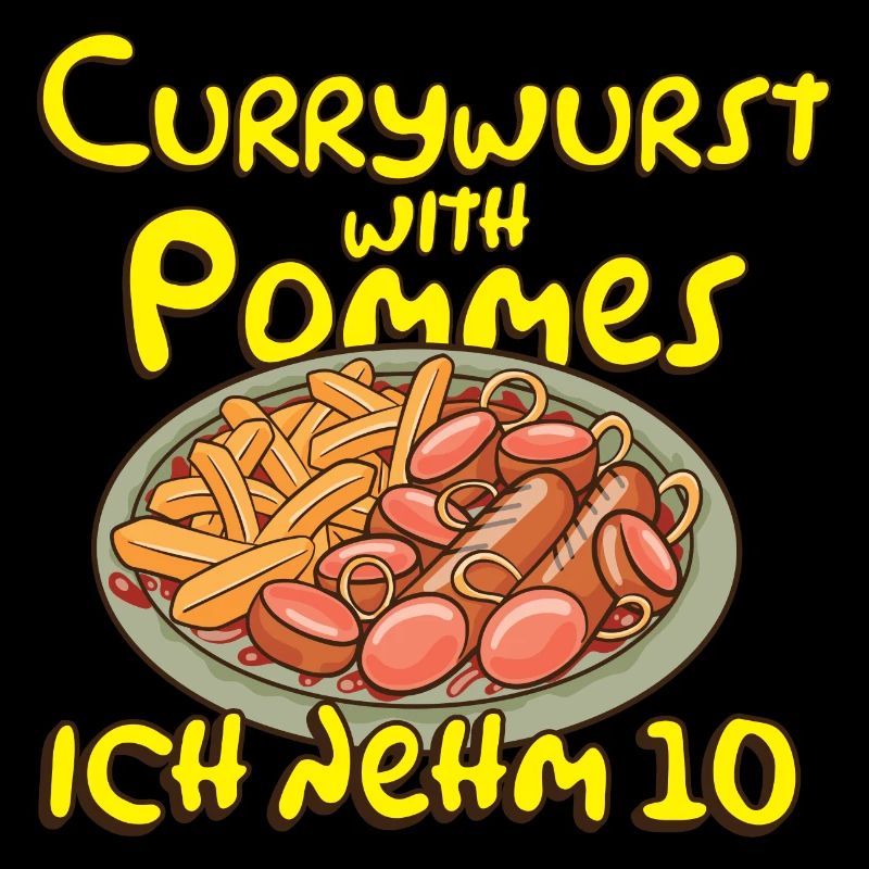 Currywurst mit Pommes Ich nehm 10 Geschenk
