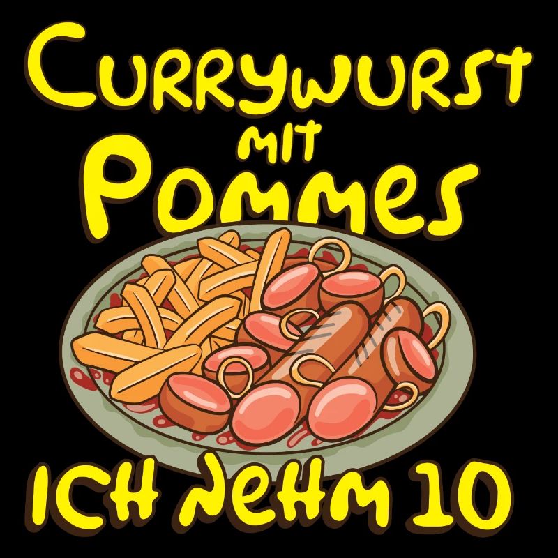 Currywurst mit Pommes Ich nehm 10 Geschenk