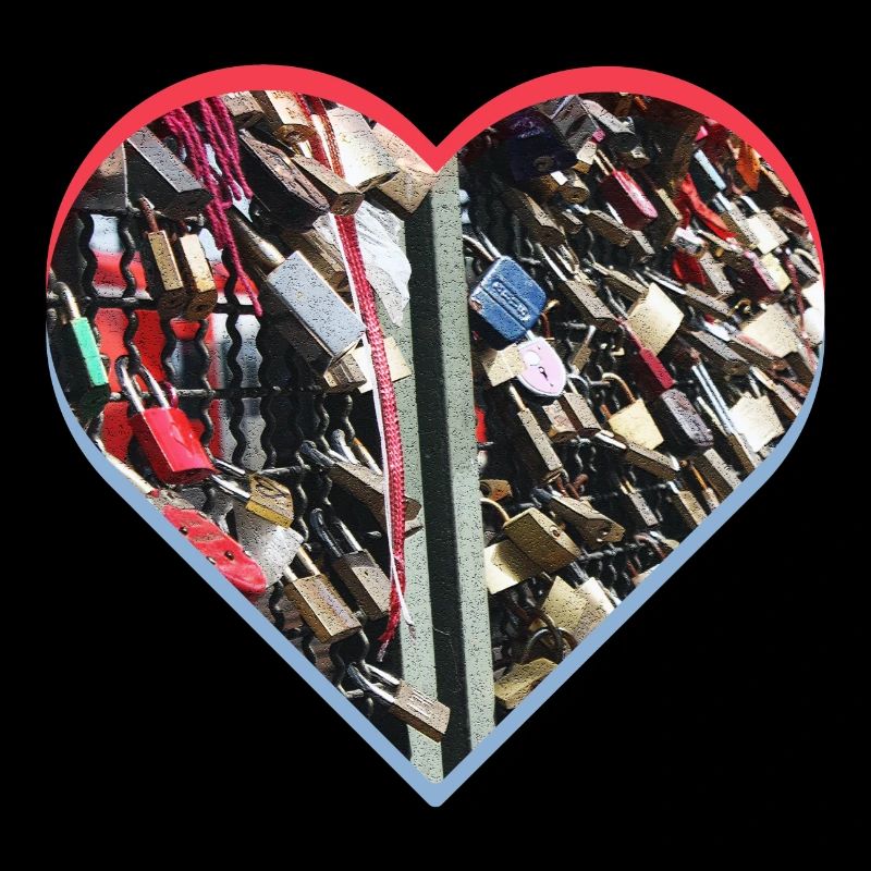 Serrures d’amour de cœur