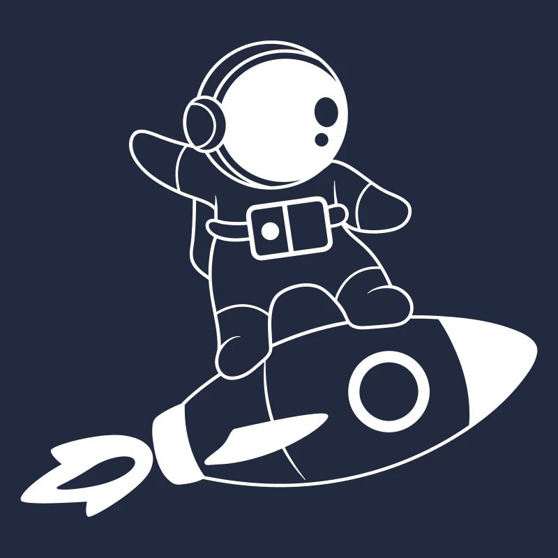 ASTRONAUT ROCKET SPACE SPACE STAR FLY MOTIF