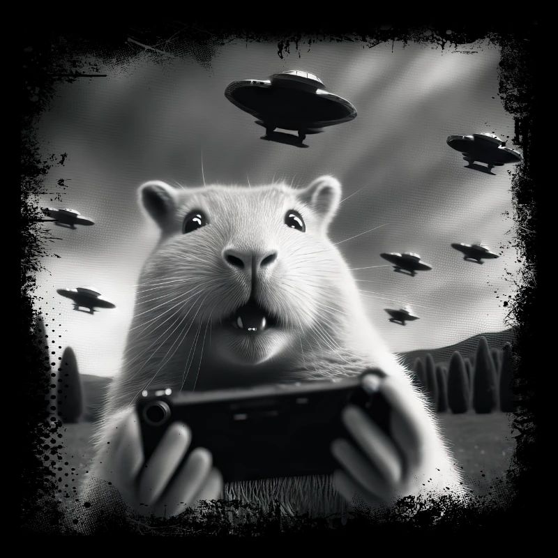 Capybara Capybara Ufo Rongeur Animal Drôle