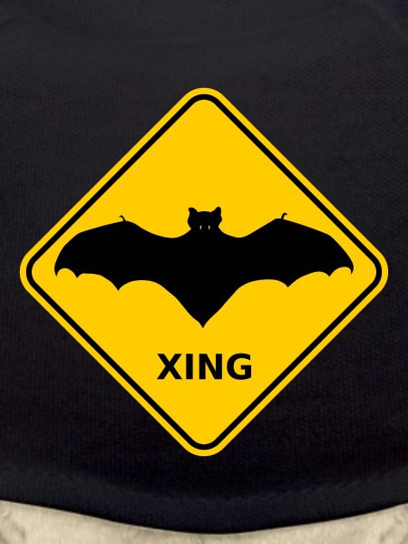 Warnschild "Wildwechsel Fledermäuse / Bats Xing"