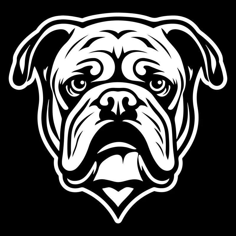 Bulldog Dog Head