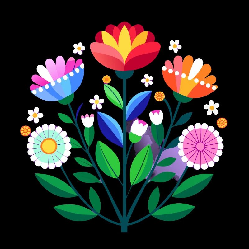 subtle bi pride flowers