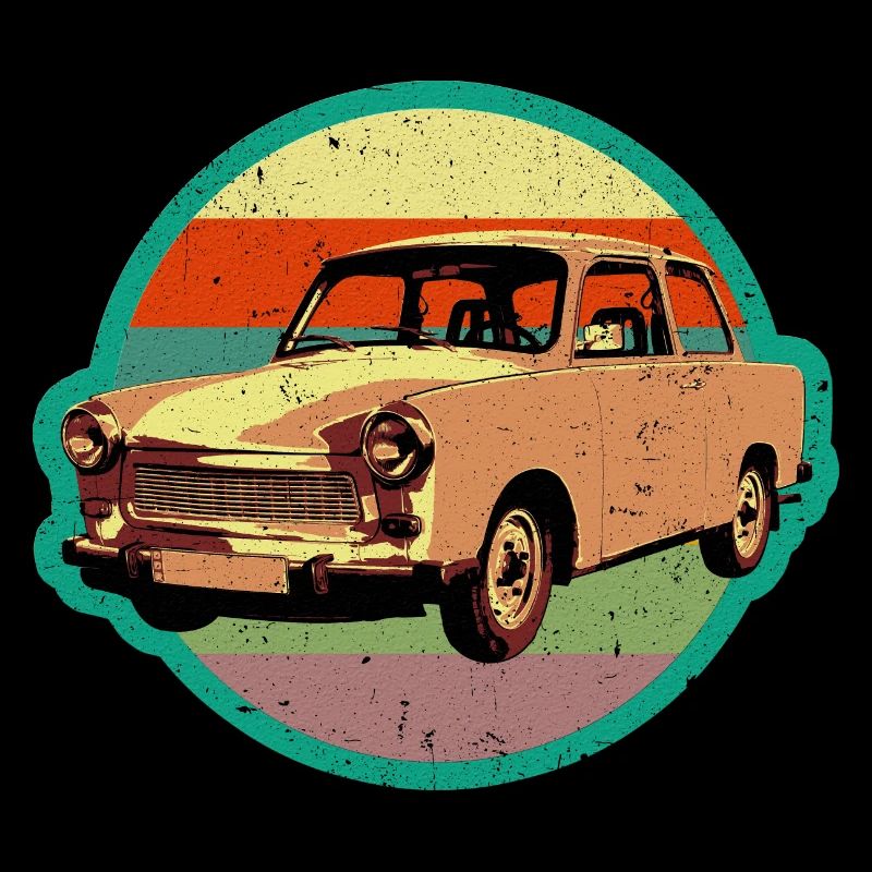Design rétro Trabbi DDR cool en look usé