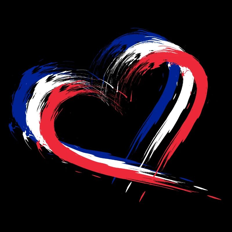 Drapeau coeur couleurs drapeau bannière france