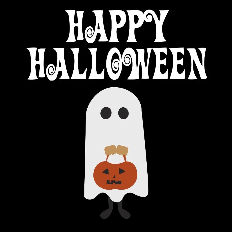 Happy halloween ghost pumpkin lantern funny scary