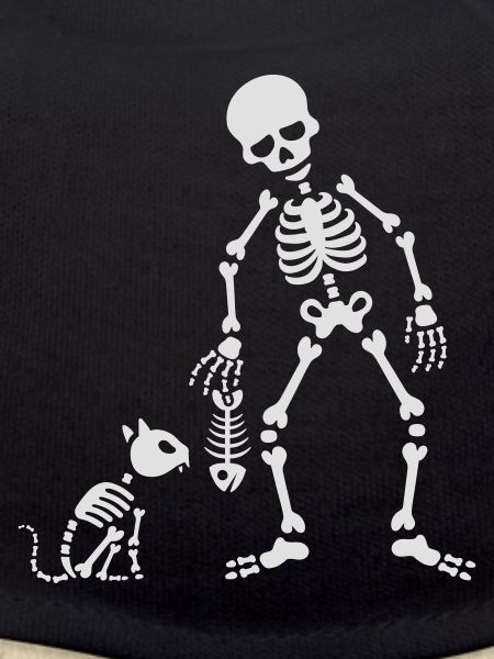 Cat likes fish bone skeleton