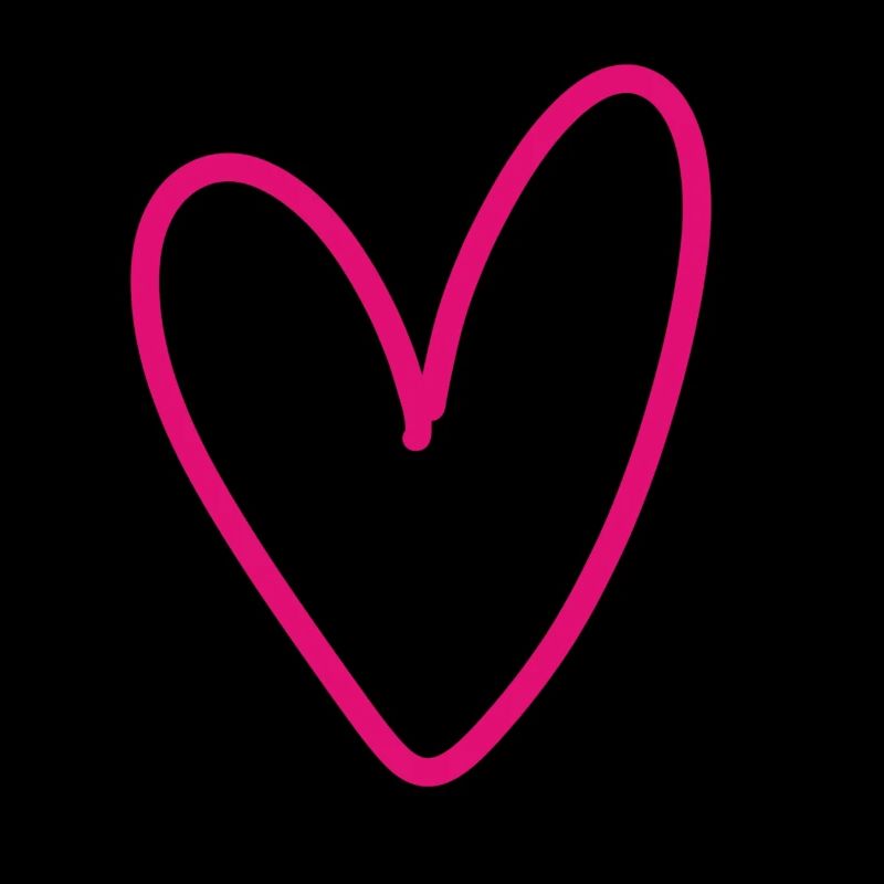 Coeur rose peint