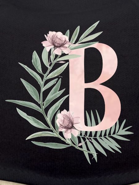 Letter B with flowers