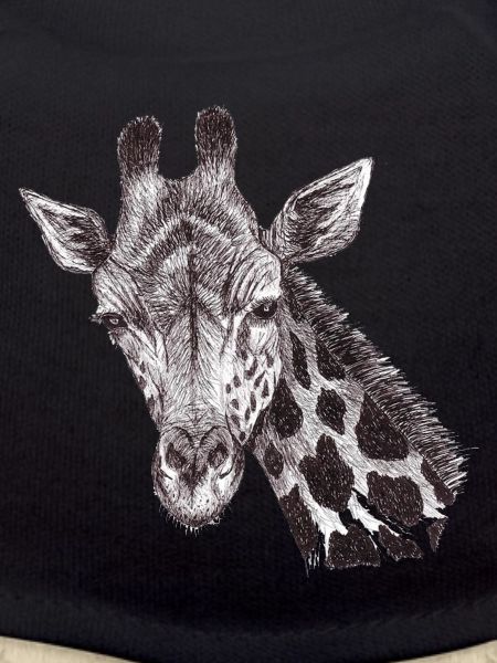 Giraffenkopf gezeichnet