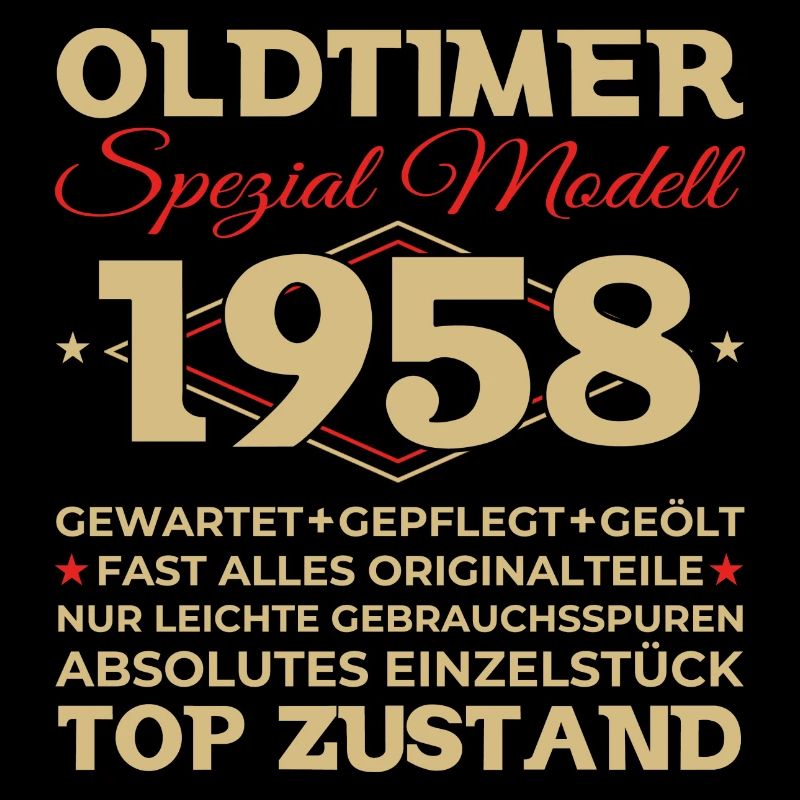 Oldtimer 1958 65. Geburtstag Geschenk Herren