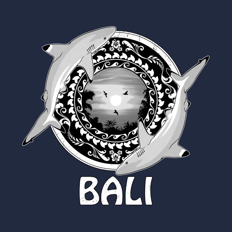 Requins de récif à pointe noire Bali Indonésie