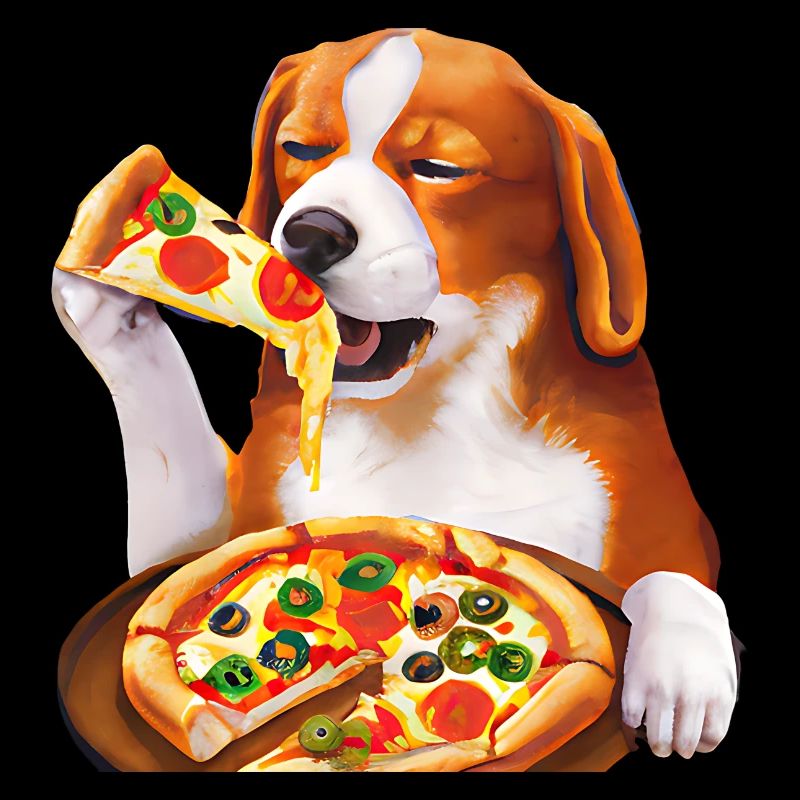 Beagle amateur de pizza