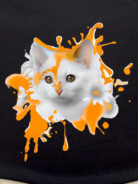 Chat fleuri