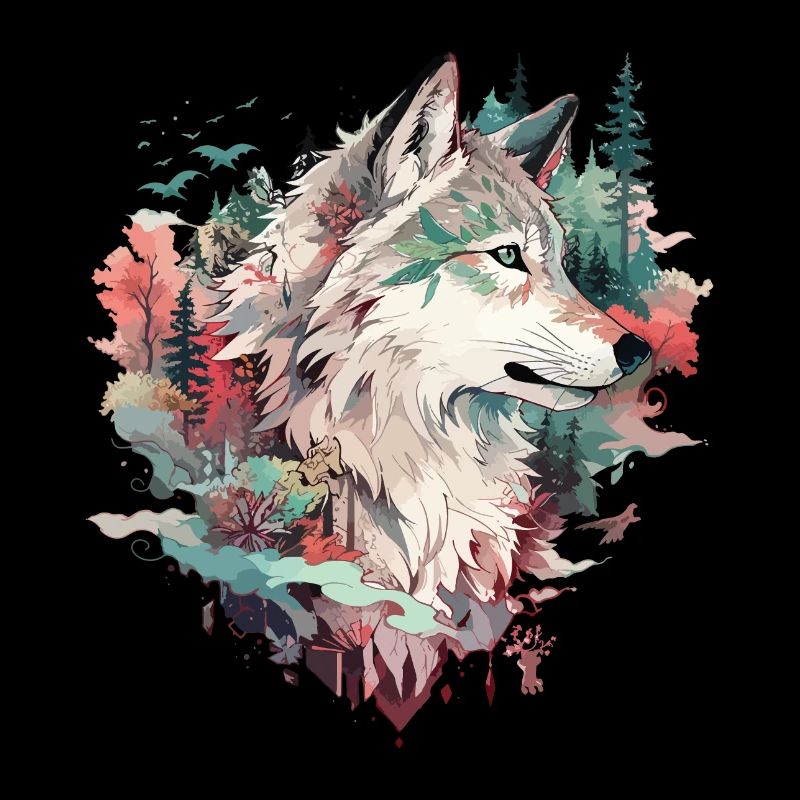 Wolf Wolf’s Head Nature Wilderness Adventure Art forestier