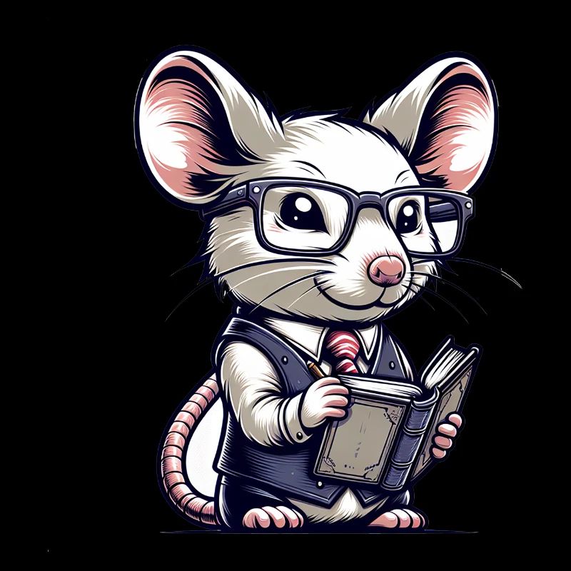 Professeur de souris mignon