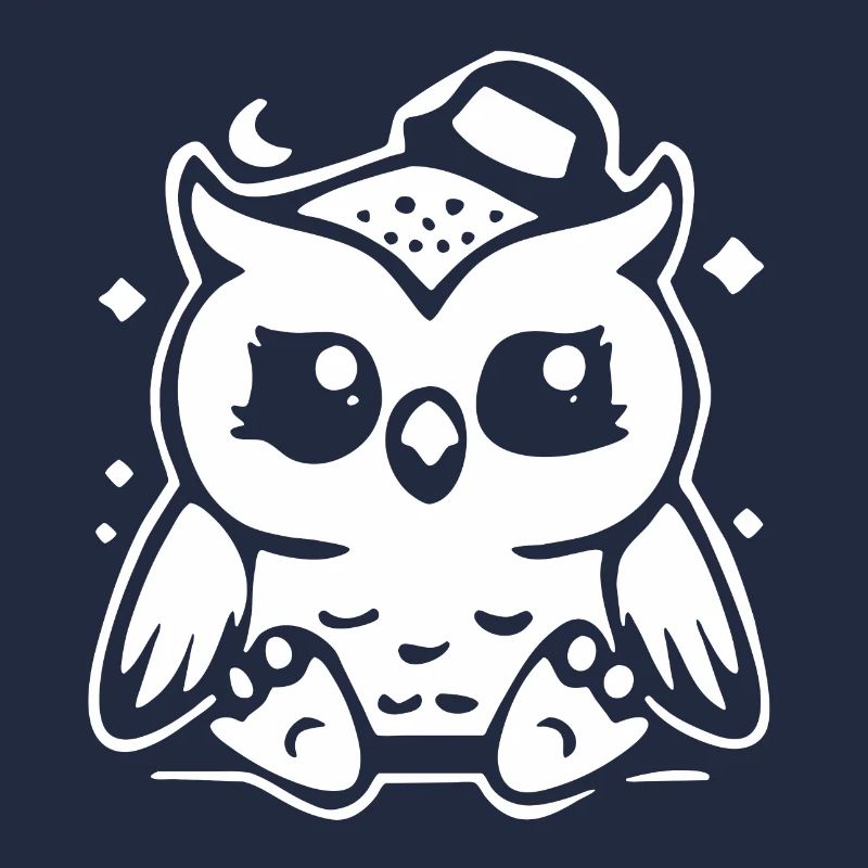 Niedliche Eulenfigur mit Hut