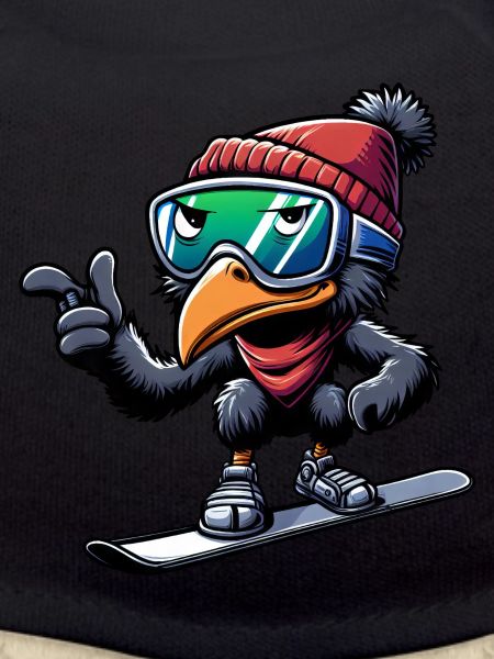 Emu Snowboarder Winter Adventure