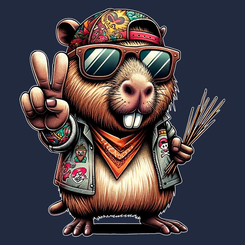 Capybara Peacezeichen