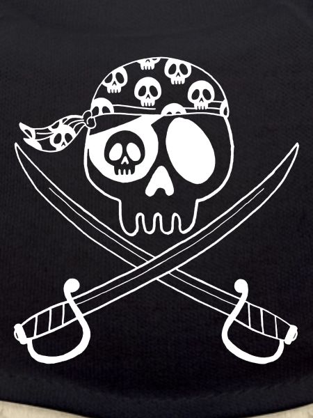 Piratenschädel (Weiß)