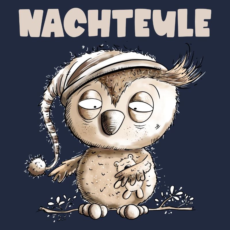 Drollige Nachteule Eule