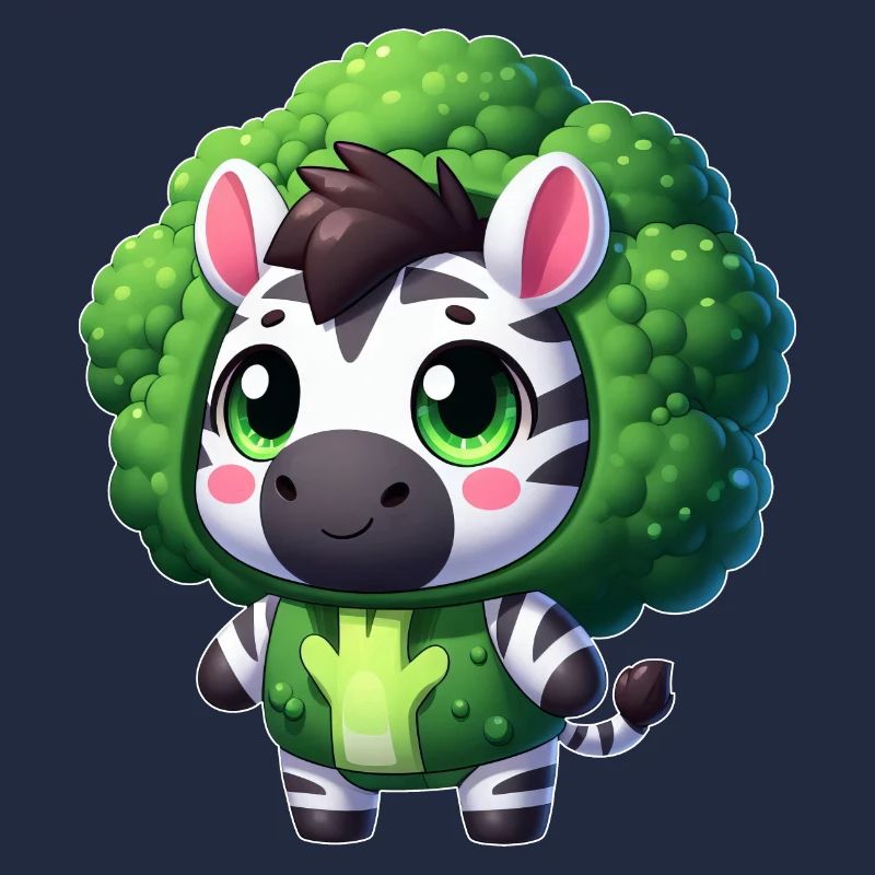 Zebra Broccoli Vegetable Costume Veganism