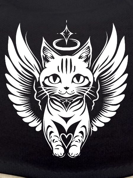 White Angel Cat with Wings