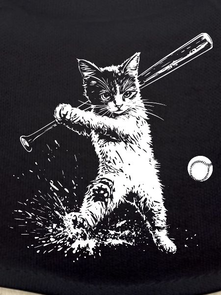 Drôle de chat baseball